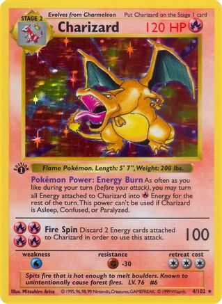 Charizard - Base Set Shadowless 1st Edition Holofoil
