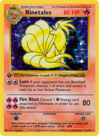 Ninetales - Base Set Shadowless 1st Edition Holofoil