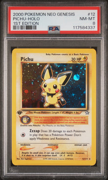 Pichu Holo 1st Ed. #12 PSA 8