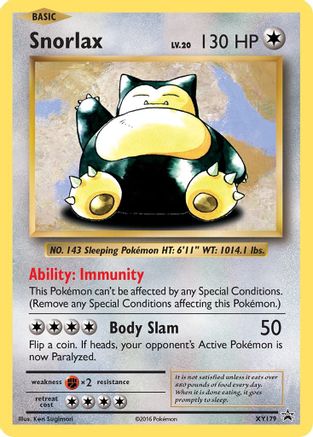 Snorlax - XY179 XY179/211 - XY Promos Holofoil
