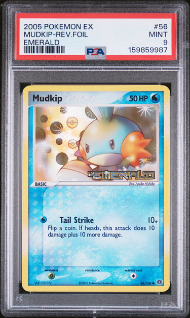 Mudkip Reverse Holo #56 PSA 9
