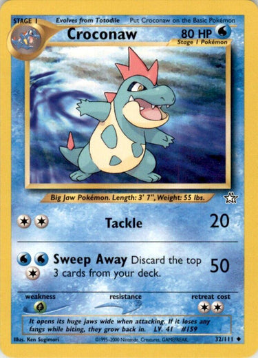 Croconaw (32) 32/111 - Neo Genesis Unlimited
