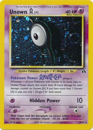 Unown [A] (14) 14/75 - Neo Discovery Unlimited Holofoil