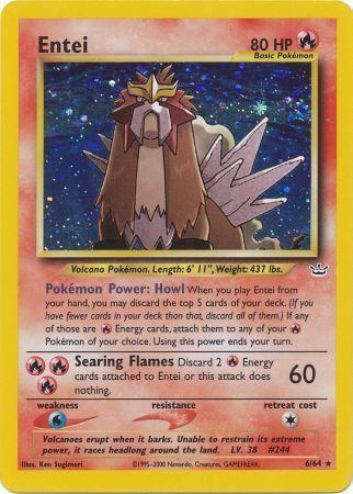 Entei (6)/64 - Neo Revelation Unlimited Holofoil