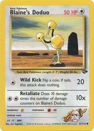 Blaine's Doduo 61/132 - Gym Challenge Unlimited