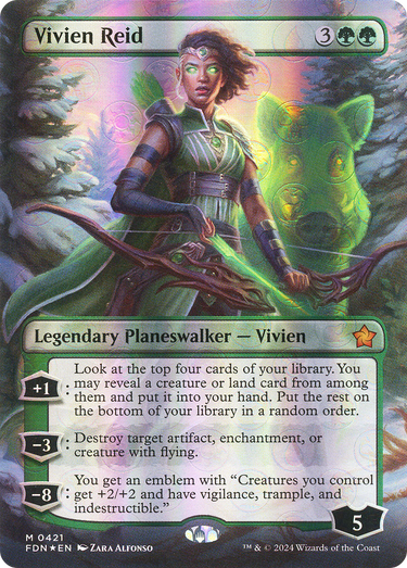 Vivien Reid (Borderless) (Mana Foil) (FDN-421) - Foundations (Borderless) Foil