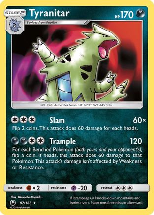 Tyranitar 87/168 - SM  Celestial Storm Holofoil