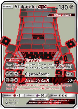 Stakataka GX (Full Art)/168 - SM  Celestial Storm Holofoil