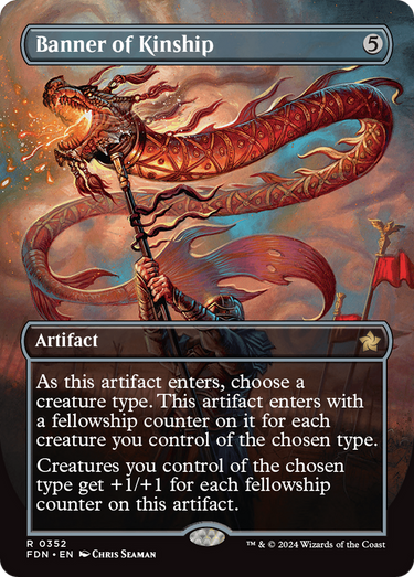 Banner of Kinship (Borderless) (FDN-352) - Foundations (Borderless) Foil