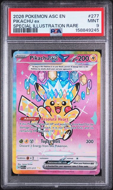 Pikachu ex Special Illustration Rare #277 PSA 9