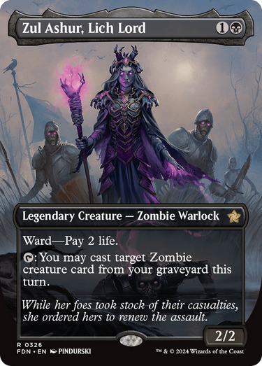 Zul Ashur, Lich Lord (Borderless) (FDN-326) - Foundations (Borderless)