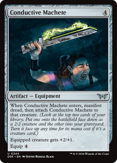 Conductive Machete (DSK-244) - Duskmourn: House of Horror Foil