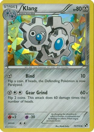 Klang - 75/114 (Cracked Ice Holo) - Blister Exclusives Reverse Holofoil