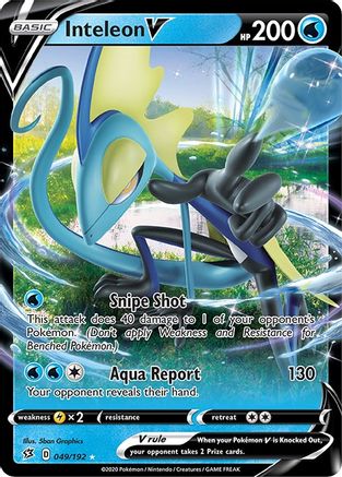 Inteleon V 49/192 - SWSH02 Rebel Clash Holofoil