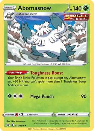 Abomasnow 10/198 - SWSH06 Chilling Reign