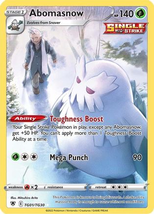Abomasnow TG01/30 - SWSH10 Astral Radiance Trainer Gallery Holofoil