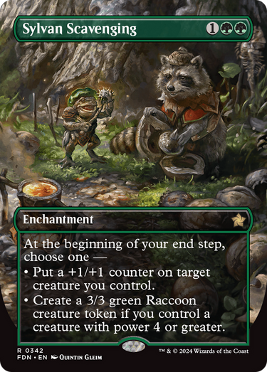 Sylvan Scavenging (Borderless) (FDN-342) - Foundations: (enchantment) (Borderless)