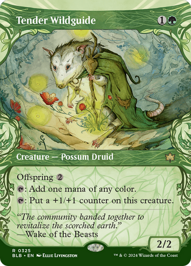 Tender Wildguide (Showcase) (BLB-325) - Bloomburrow: (Showcase) (Borderless)