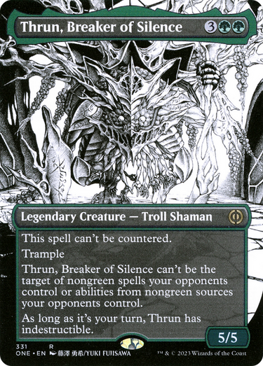 Thrun, Breaker of Silence (ONE-331) - Phyrexia: All Will Be One: (Showcase) (Borderless)