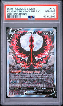 Galarian Moltres V Alt Art #177 PSA 10