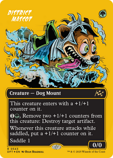 District Mascot (Borderless) (First-Place Foil) (DFT-543) - Aetherdrift (Borderless) Foil