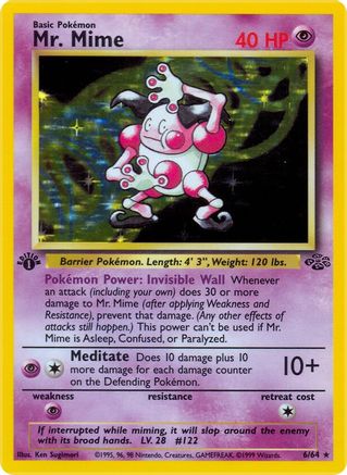 Mr. Mime (6) 6/64 - Jungle Unlimited Holofoil