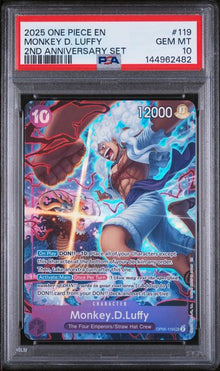 ONE PIECE Monkey D. Luffy 2nd Anniversary Set #119 PSA 10