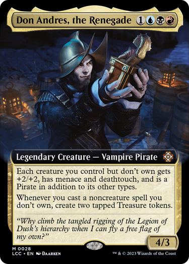 Don Andres, the Renegade (Extended Art) (LCC-028) - The Lost Caverns of Ixalan Commander: (Extended Art)