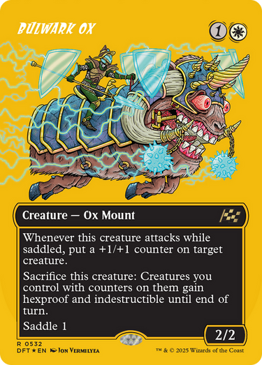 Bulwark Ox (Borderless) (First-Place Foil) (DFT-532) - Aetherdrift (Borderless) Foil