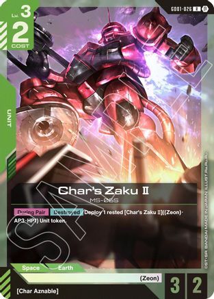 Char's Zaku II GD01-026/undefined - Edition Beta Holofoil