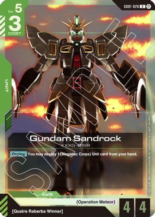 Gundam Sandrock GD01-028/undefined - Edition Beta Holofoil