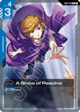 A Show of Resolve GD01-100/undefined - Edition Beta