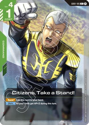 Citizens, Take a Stand! GD01-105/undefined - Edition Beta Holofoil