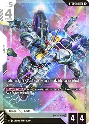 Gundam Aerial (Permet Score Six) ST01-006/undefined - Starter Deck 01 Heroic Beginnings Holofoil