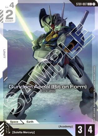 Gundam Aerial (Bit on Form) (C+) ST01-007/undefined - Starter Deck 01 Heroic Beginnings Holofoil