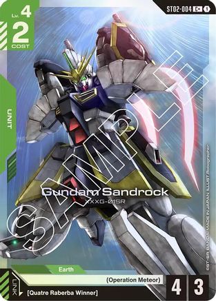 Gundam Sandrock (C+) ST02-004/undefined - Starter Deck 02 Wings of Advance Holofoil