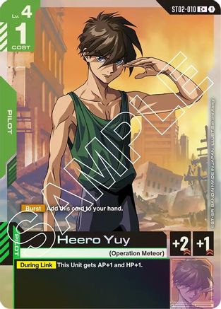 Heero Yuy (C+) ST02-010/undefined - Starter Deck 02 Wings of Advance Holofoil