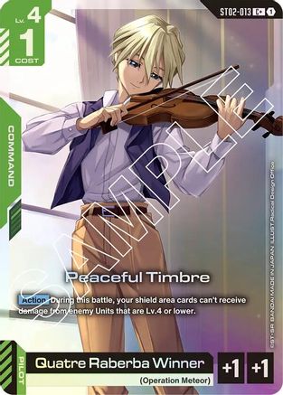 Peaceful Timbre (C+) ST02-013/undefined - Starter Deck 02 Wings of Advance Holofoil
