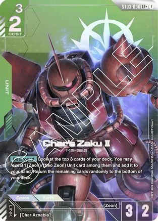 Char's Zaku II (LR+) ST03-006/undefined - Starter Deck 03 Zeons Rush Holofoil