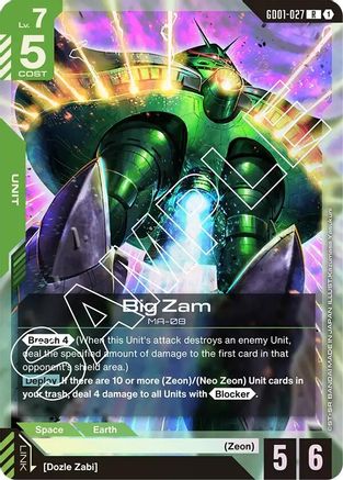 Big Zam GD01-027/undefined - Newtype Rising Holofoil