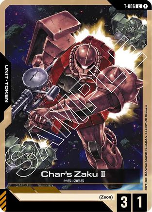 Char's Zaku II (T-006) Token T-006/undefined - Newtype Rising