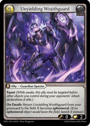 Unyielding Wraithguard (104) - Distorted Reflections