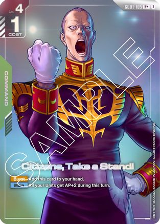 Citizens, Take a Stand! (R+) GD01-105/undefined - Newtype Rising Holofoil