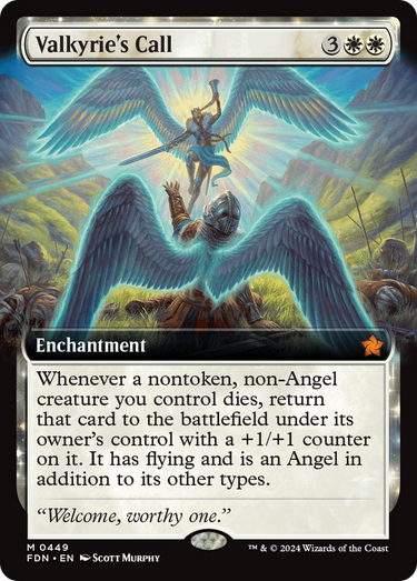 Valkyrie's Call (Extended Art) (FDN-449) - Foundations: (enchantment, Extended Art)