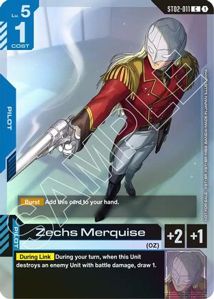 Zechs Merquise (Championship Participation Pack 01) ST02-011/undefined - Gundam Promotional Cards Holofoil