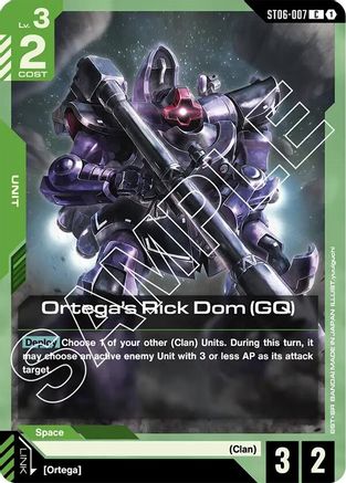 Ortega's Rick Dom (GQ) ST06-007/undefined - Starter Deck 06 Clan Unity