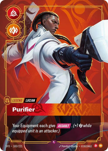 Lucian - Purifier (Metal) (183/221) - Riftbound Organized Play Promotional Cards Foil