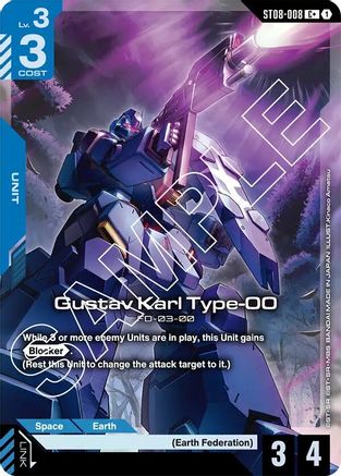 Gustav Karl Type-00 (C+) ST08-008/undefined - Starter Deck 08 Flash of Radiance Holofoil