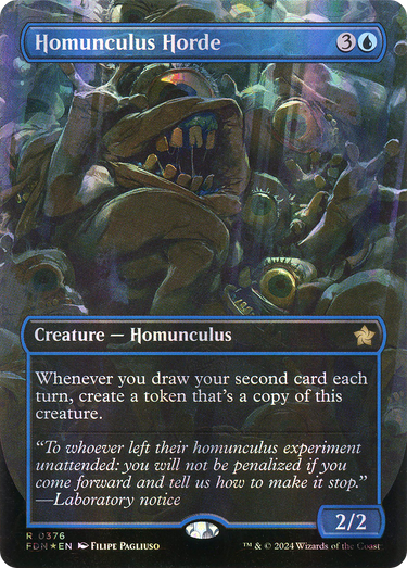 Homunculus Horde (Borderless) (Mana Foil) (FDN-376) - Foundations (Borderless) Foil