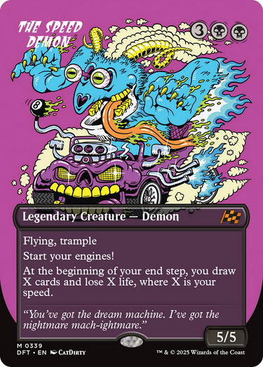 The Speed Demon (Borderless) (DFT-339) - Aetherdrift (Borderless) Foil